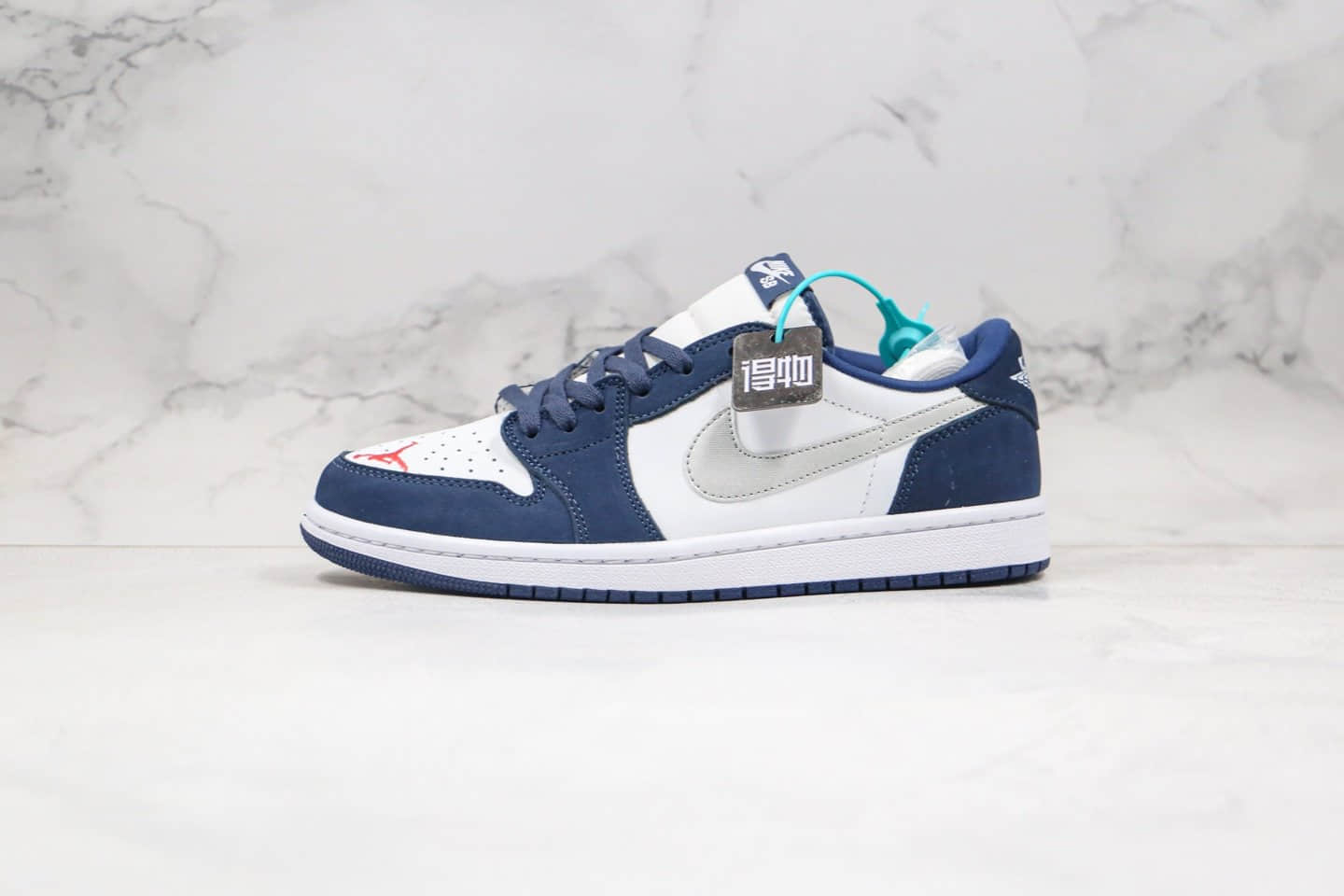 耐克Nike SB x Air Jordan 1 Low纯原版本乔丹联名款低帮AJ1海军蓝配色篮球鞋原鞋开模一比一打造 货号：CJ7891-400