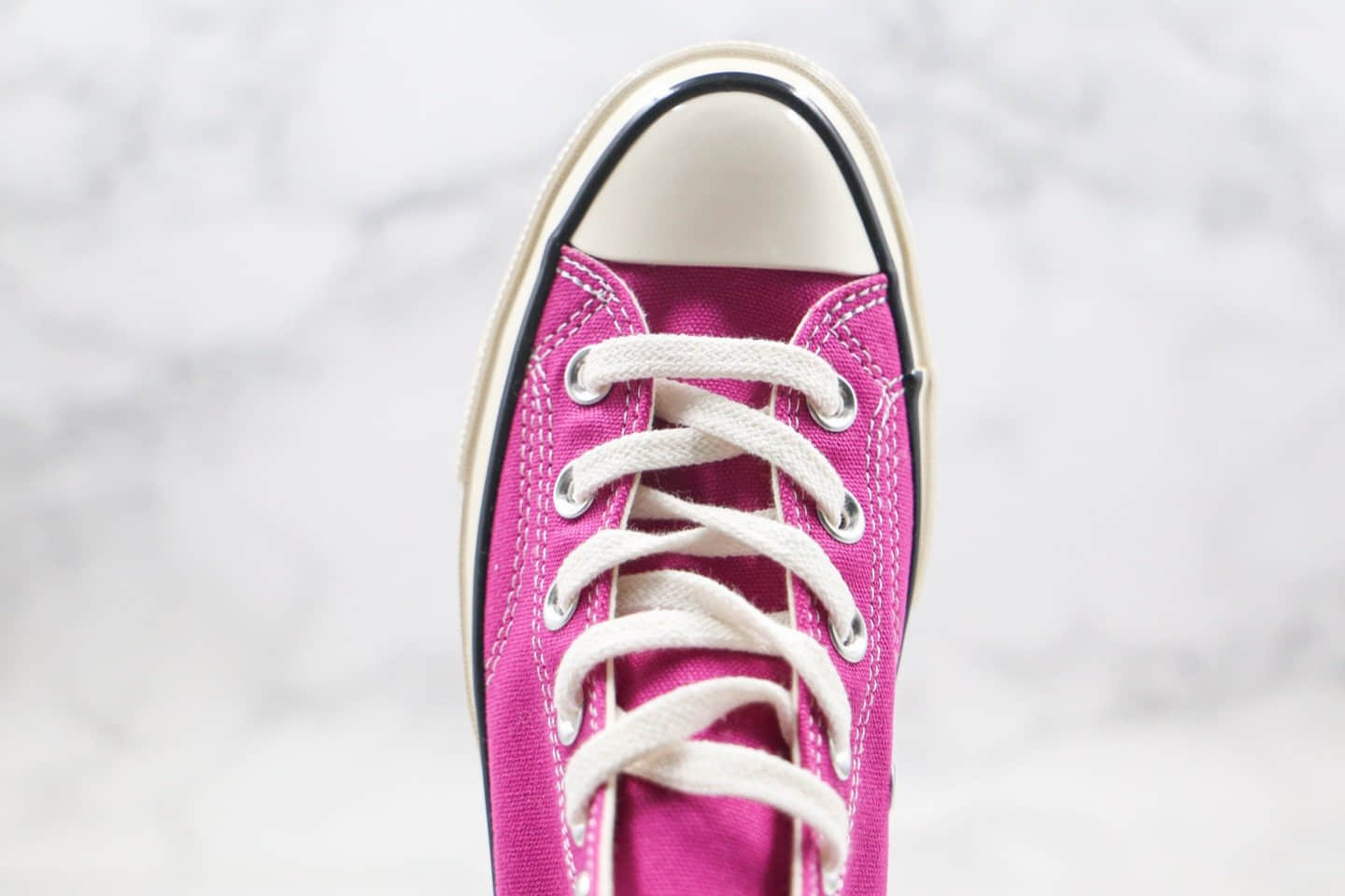 匡威Converse 1970s公司级版本高帮暗紫色帆布鞋蓝底双围条 货号：168503C