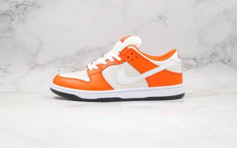 耐克Nike SB Dunk Low纯原版本低帮板鞋米白橙色原楦原纸板开发 货号：BQ6817-806