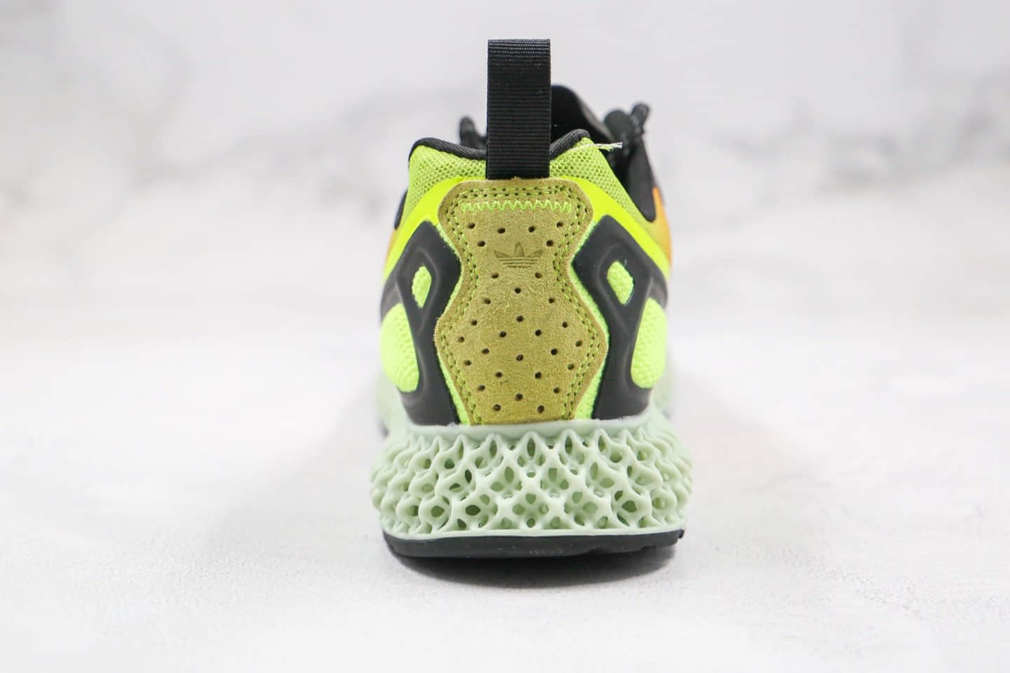 阿迪达斯adidas ZX 2K 4D Dash Green纯原版本复古4D运动鞋橙绿色原盒原标原档案数据开发 货号：FV9020