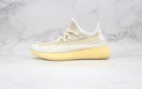 阿迪达斯Adidas Yeezy Boost 350 V2“Abez”OG纯原版本椰子350V2氧化天使米白黄色原厂巴斯夫爆米花材质 货号：FZ5246