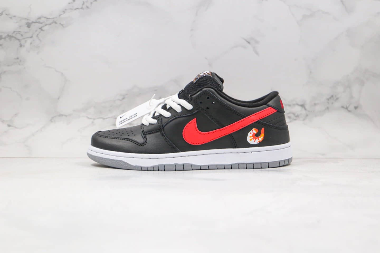 耐克Nike Dunk SB Low Shrimp纯原版本低帮板鞋黑红烤虾官方同步细节 货号：313170-060