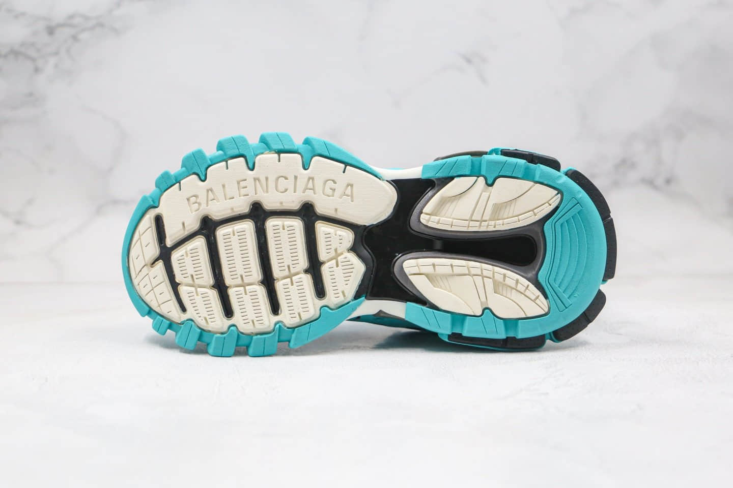 巴黎世家Balenciaga Sneaker Tess s.Gomma MAILLE WHITE ORANGE莞产纯原版本复古老爹鞋3.0湖水蓝配色原档案数据开发