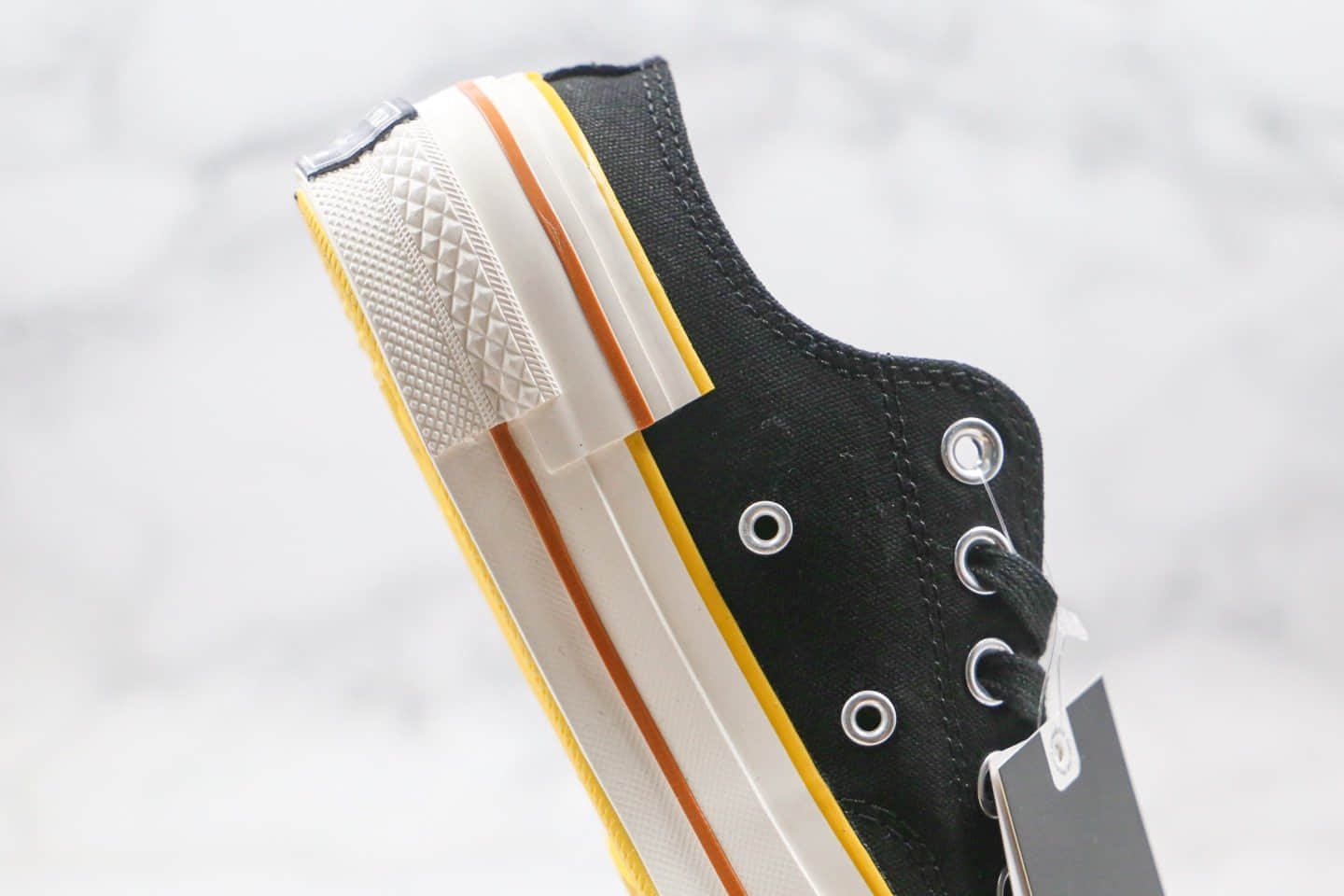 匡威Converse Chuck 70公司级版本低帮解构拼接撞色三围条黑白色帆布鞋原厂硫化大底正确硅蓝软中底 货号：568802C