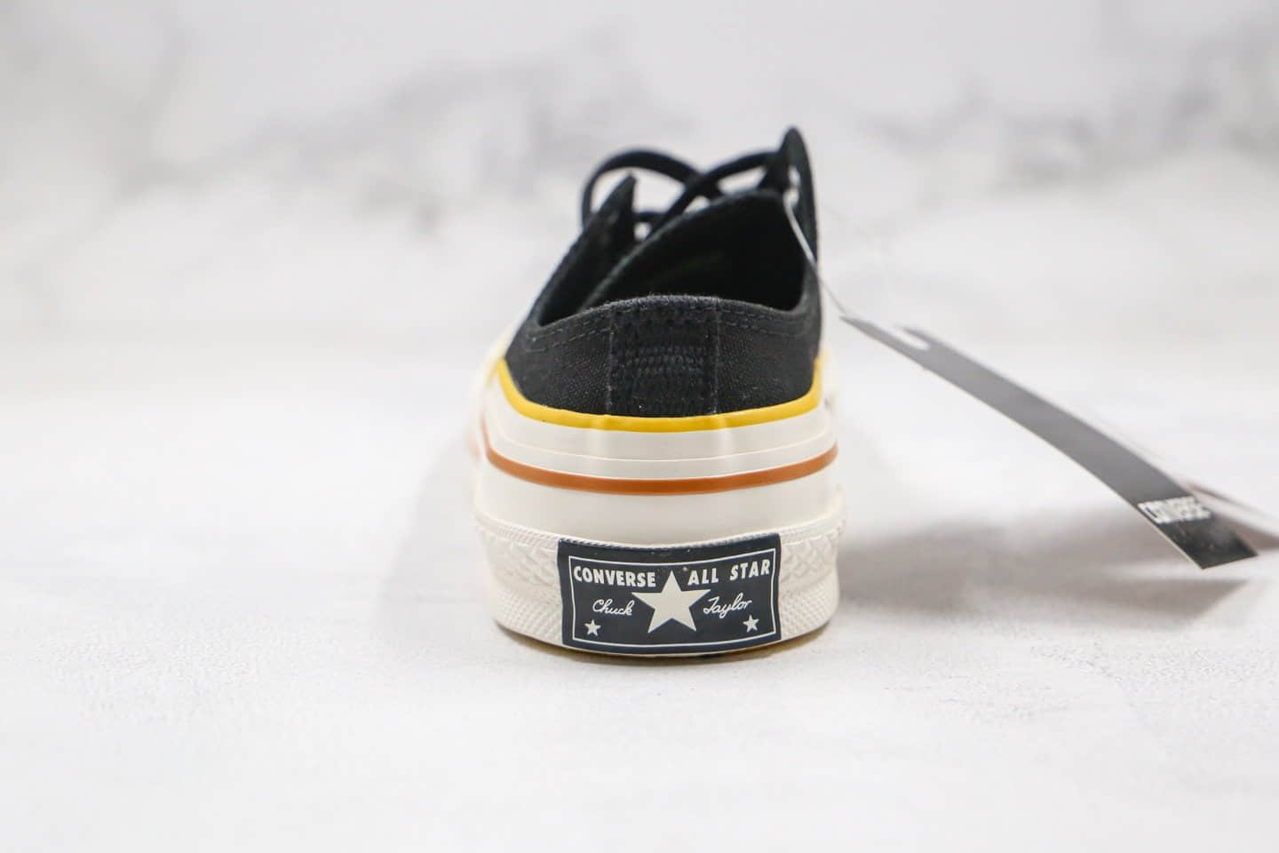 匡威Converse Chuck 70公司级版本低帮解构拼接撞色三围条黑白色帆布鞋原厂硫化大底正确硅蓝软中底 货号：568802C