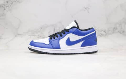 乔丹Air Jordan 1 Low纯原版本低帮AJ1白蓝小闪电篮球鞋内置气垫原原盒原标 货号：553558-124