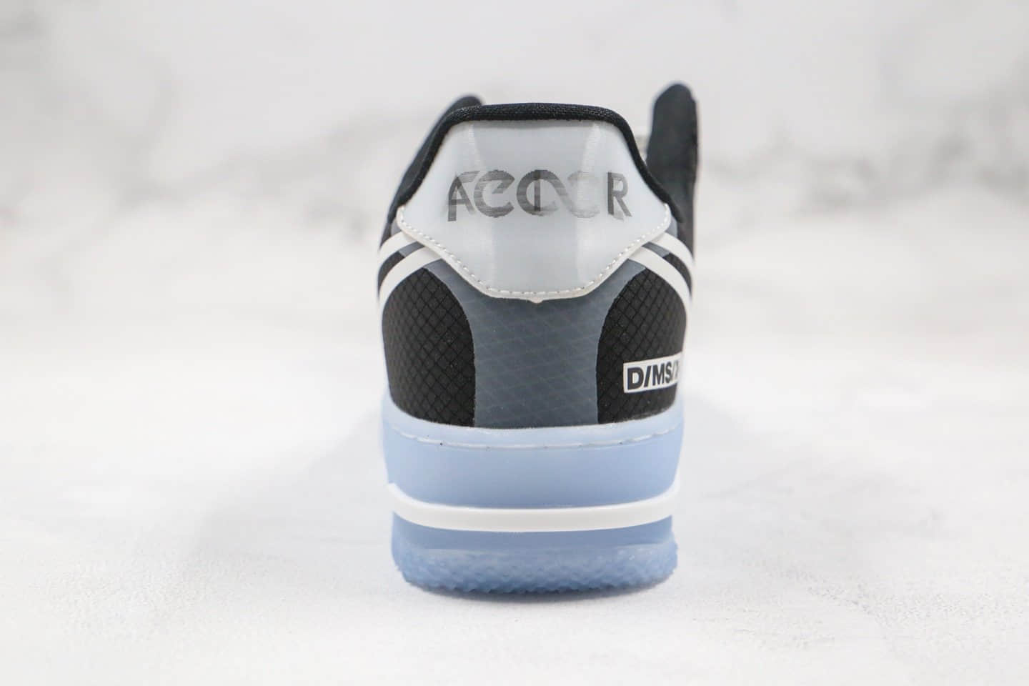 耐克Nike Air Force 1 React QS Light Bone纯原版本低帮空军一号冰块黑色波纹板鞋正确后跟渐变效果 货号：CQ8879-103