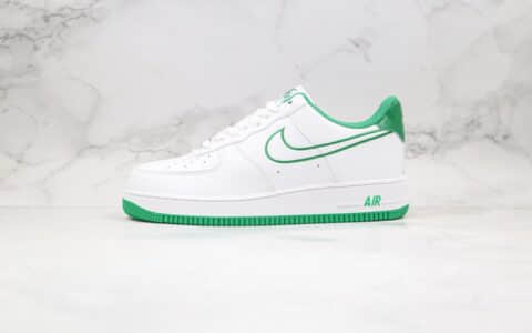 耐克Nike Air Force 1 Low纯原版本低帮空军一号白绿色板鞋内置气垫原档案数据开发 货号：AH0287-006