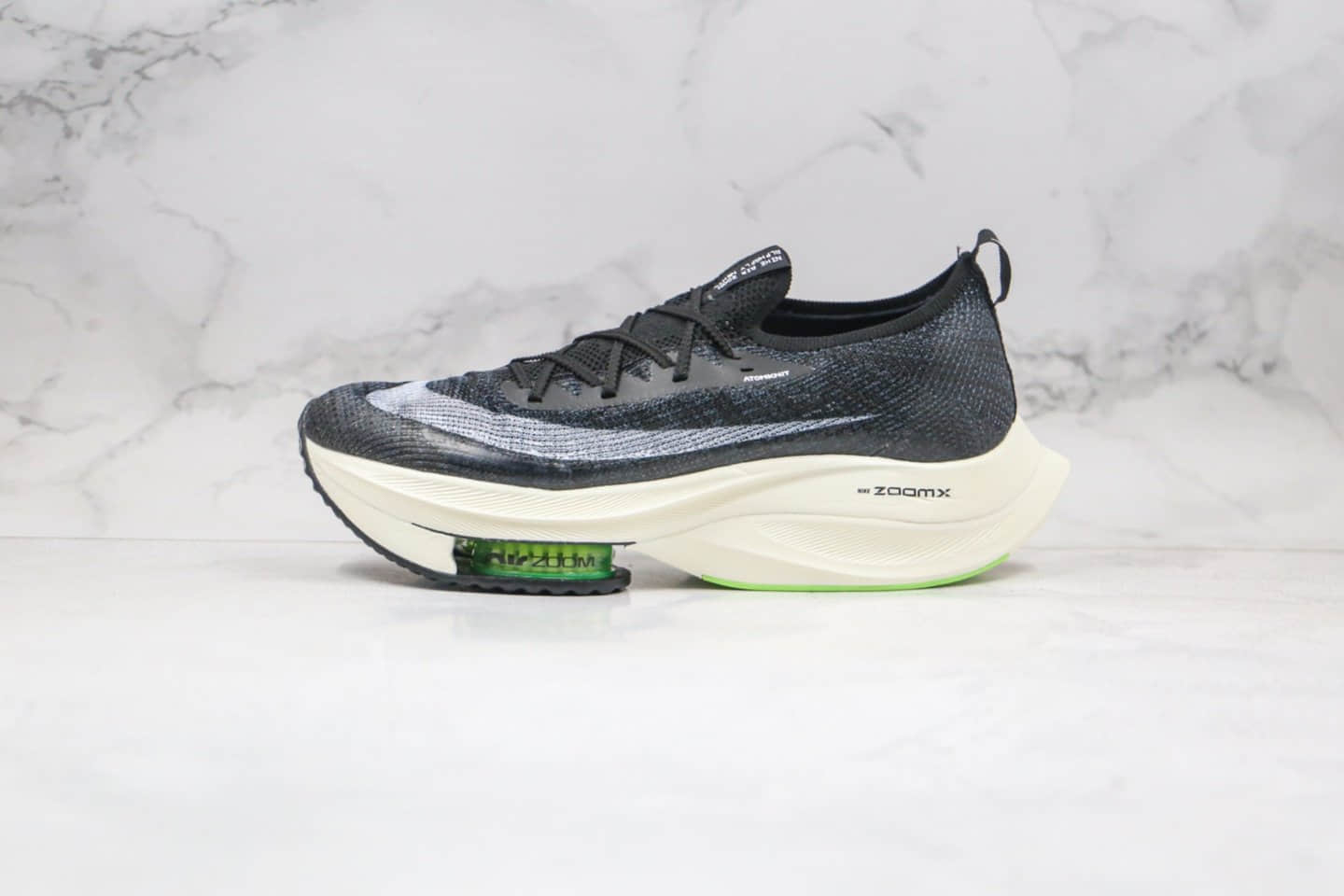 耐克Nike Air Zoom Alphafly NEXT％纯原版本马拉松跑鞋破2系列黑白色内置真碳板气垫支持高强度长跑 货号：CI9925-001