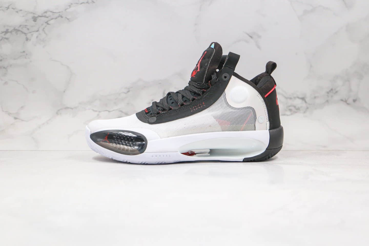 乔丹Air Jordan XXXIV Eclipse纯原版本高帮篮球鞋AJ34黑白色篮球鞋内置真实气垫支持实战 货号：BQ3381-100