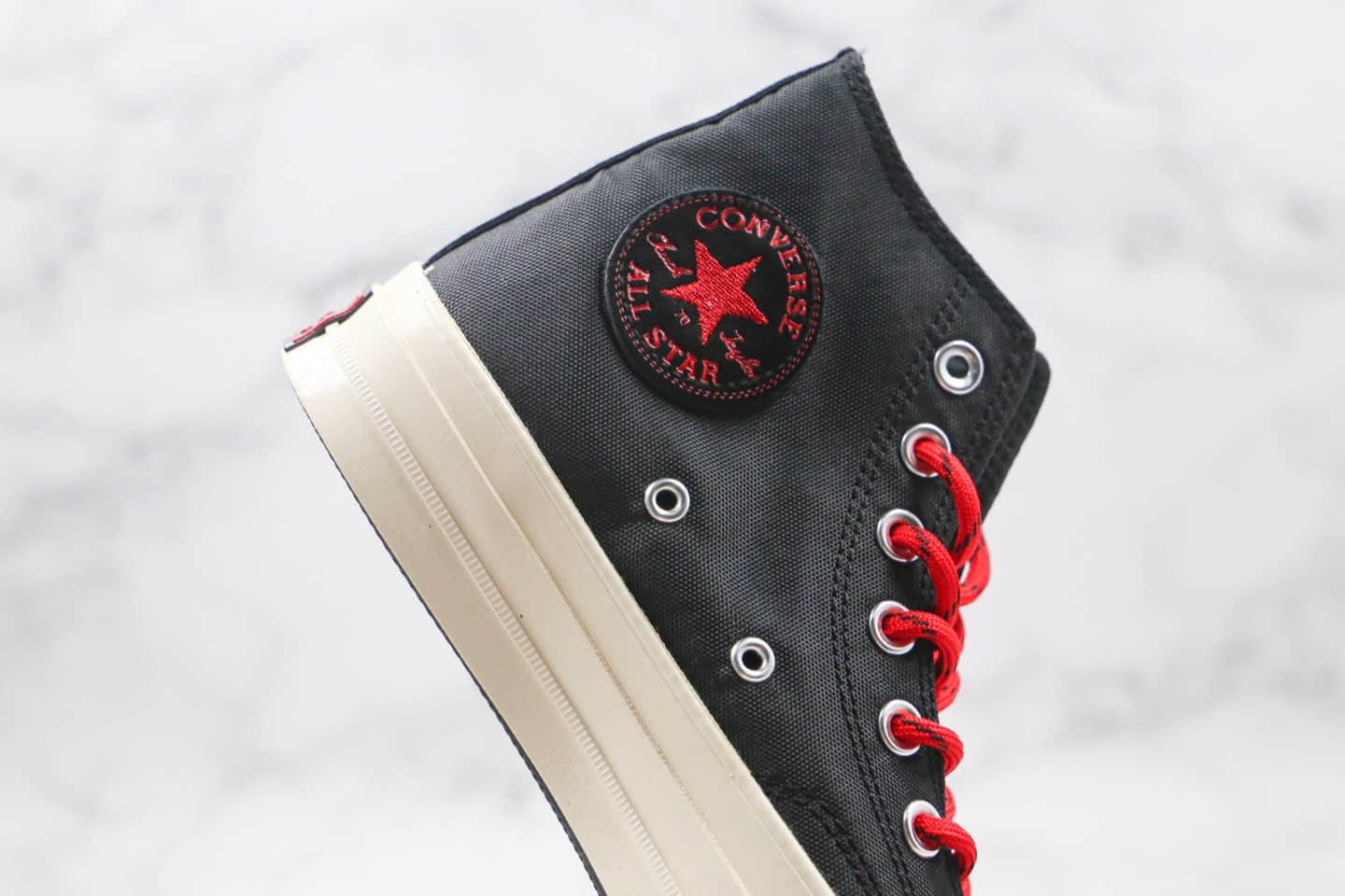 匡威Converse Chuck 70公司级版本高帮张艺兴同款黑红撞色反水面料原厂硫化大底正确PU硅蓝软中底