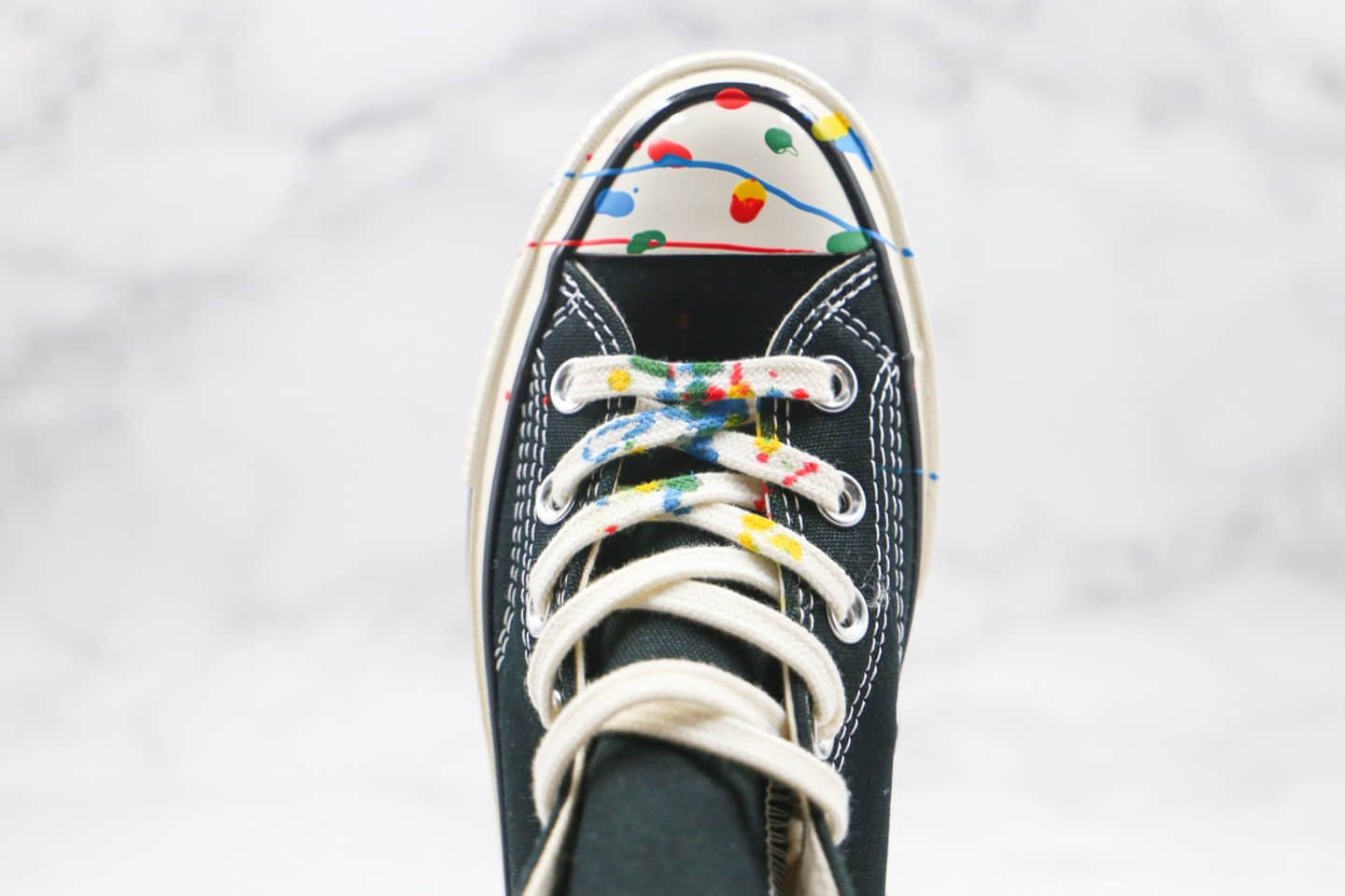匡威Converse 70s x DIY公司级版本高帮泼墨彩绘涂鸦夏日多彩配色帆布鞋原厂硫化大底