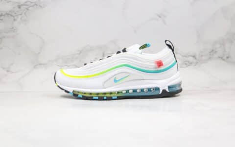 耐克Nike Air Max 97 Soft Pink纯原版本地球子弹头Max97气垫鞋渐变绿色内置真实气垫 货号：CZ5607-100