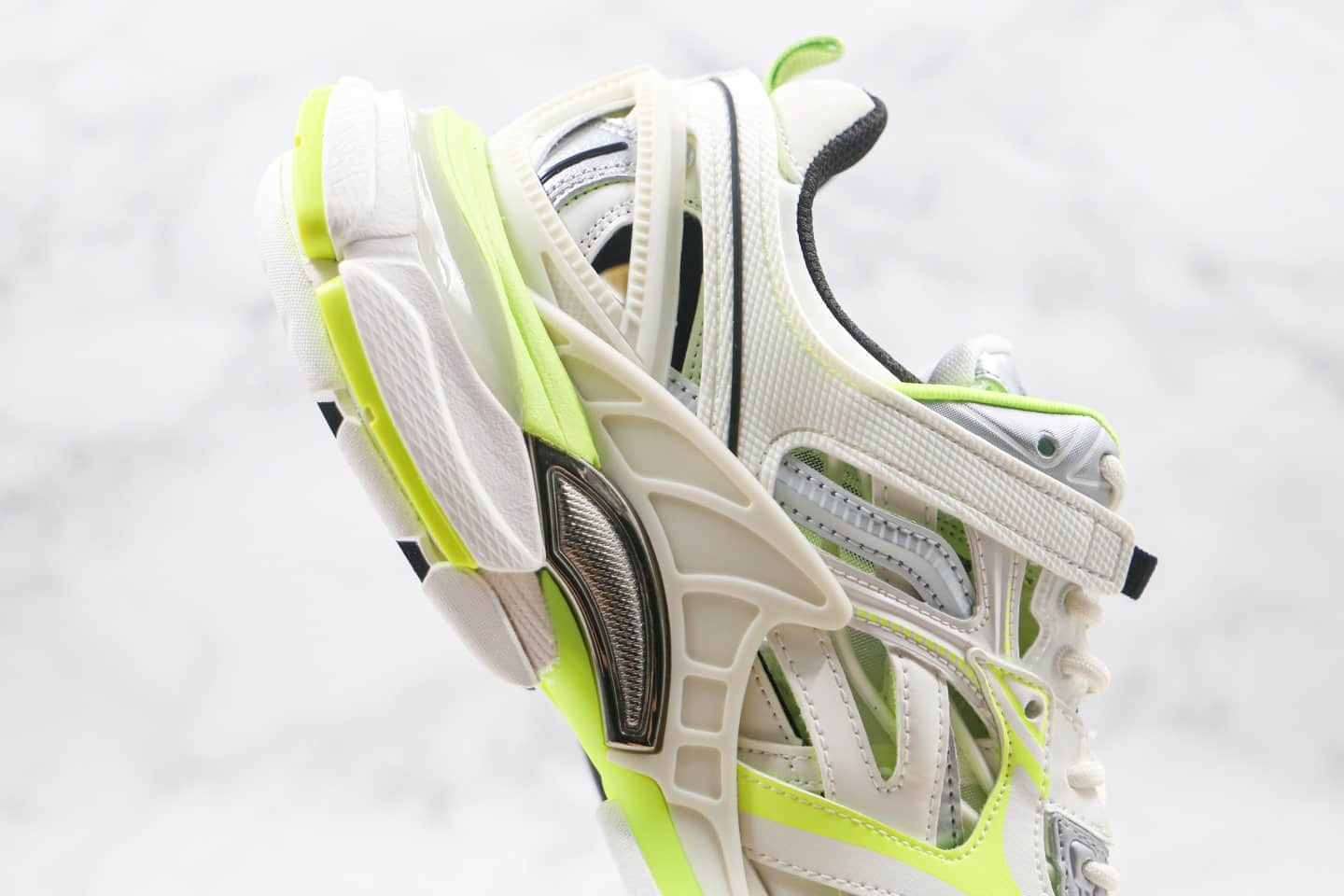 巴黎世家Balenciaga Track 4.0纯原版本复古老爹鞋四代白绿色正确组合大底原盒配件齐全