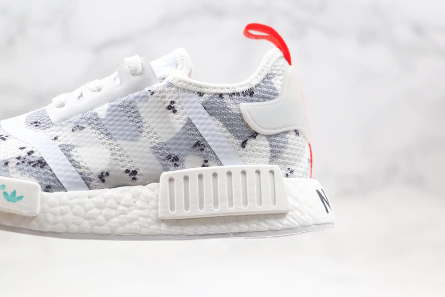 阿迪达斯adidas NMD R1纯原版本爆米花NMD跑鞋迷彩灰白色原盒原标区别市面通货版本 货号：G27933