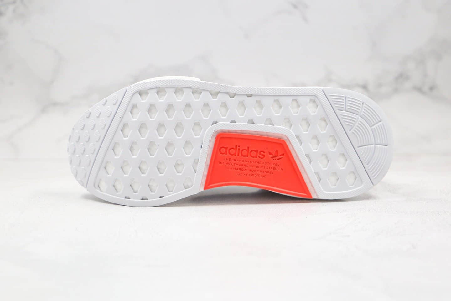 阿迪达斯adidas NMD R1纯原版本爆米花NMD跑鞋迷彩灰白色原盒原标区别市面通货版本 货号：G27933
