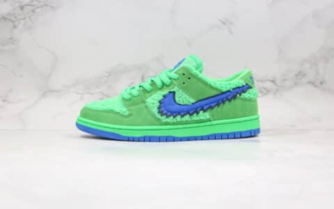 耐克NIKE SB DUNK LOW PRO QS纯原版本低帮SB板鞋五只熊跳舞小熊毛茸茸绿色内置Zoom气垫原盒原标 货号：CJ5378-300