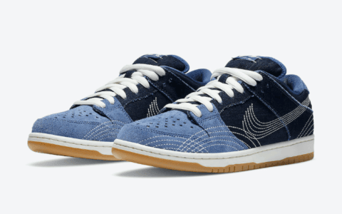 丹宁刺绣！Nike SB Dunk Low “Sashiko”官图释出！ 货号：CV0316-400