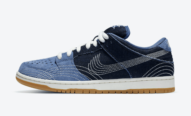 丹宁刺绣！Nike SB Dunk Low “Sashiko”官图释出！ 货号：CV0316-400