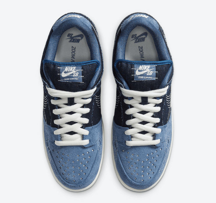丹宁刺绣！Nike SB Dunk Low “Sashiko”官图释出！ 货号：CV0316-400