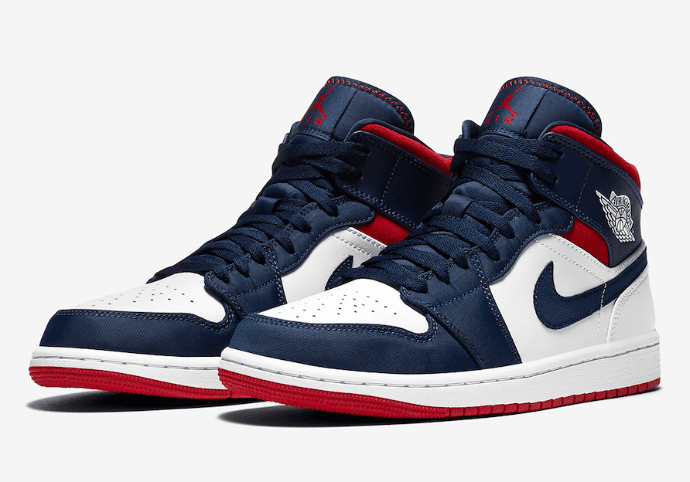 庆祝美国国庆节！全新Air Jordan 1 Mid首度曝光！ 货号：852542-104