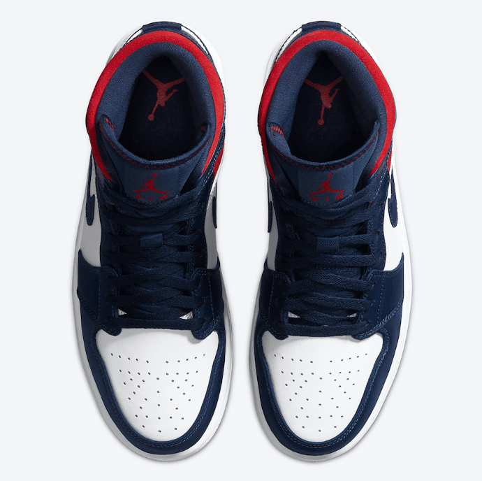 庆祝美国国庆节！全新Air Jordan 1 Mid首度曝光！ 货号：852542-104