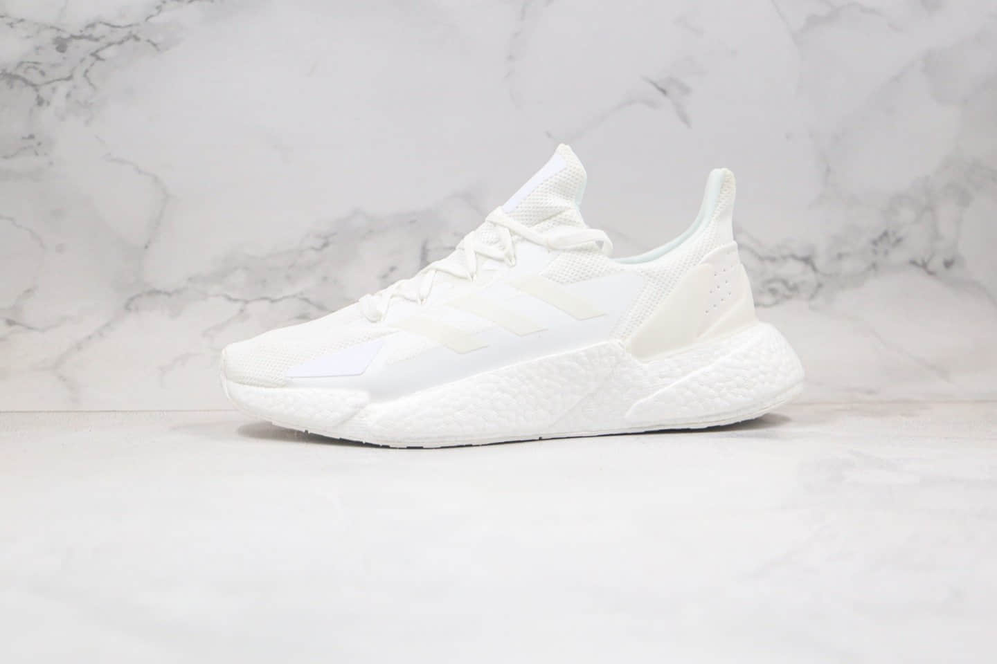 阿迪达斯Adidas X9000 L4 Boost纯原版本爆米花跑鞋X9000L4系列纯白色区别市面通货版本 货号：FW8387