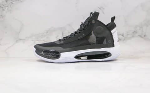 乔丹AIR JORDAN XXXIV PF纯原版本黑白色AJ34实战篮球鞋内置气垫支持实战 货号：BQ3381-001
