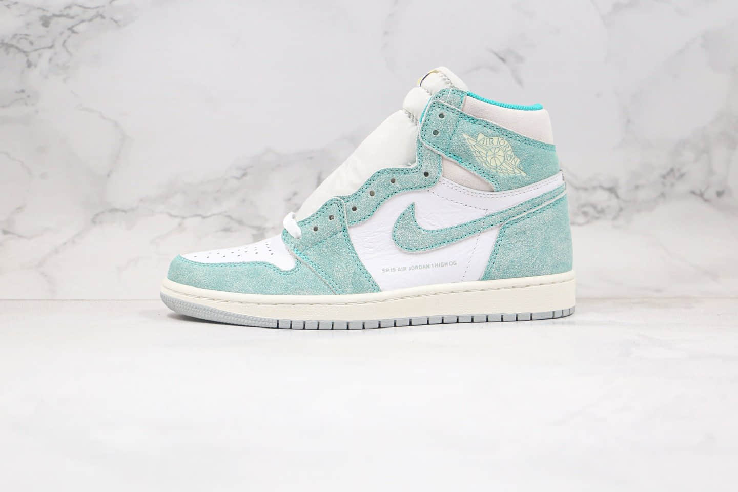 乔丹Air Jordan 1 Turbo Green纯原版本高帮AJ1蒂芙尼薄荷绿原盒原标正确后跟定型 货号：575441-311