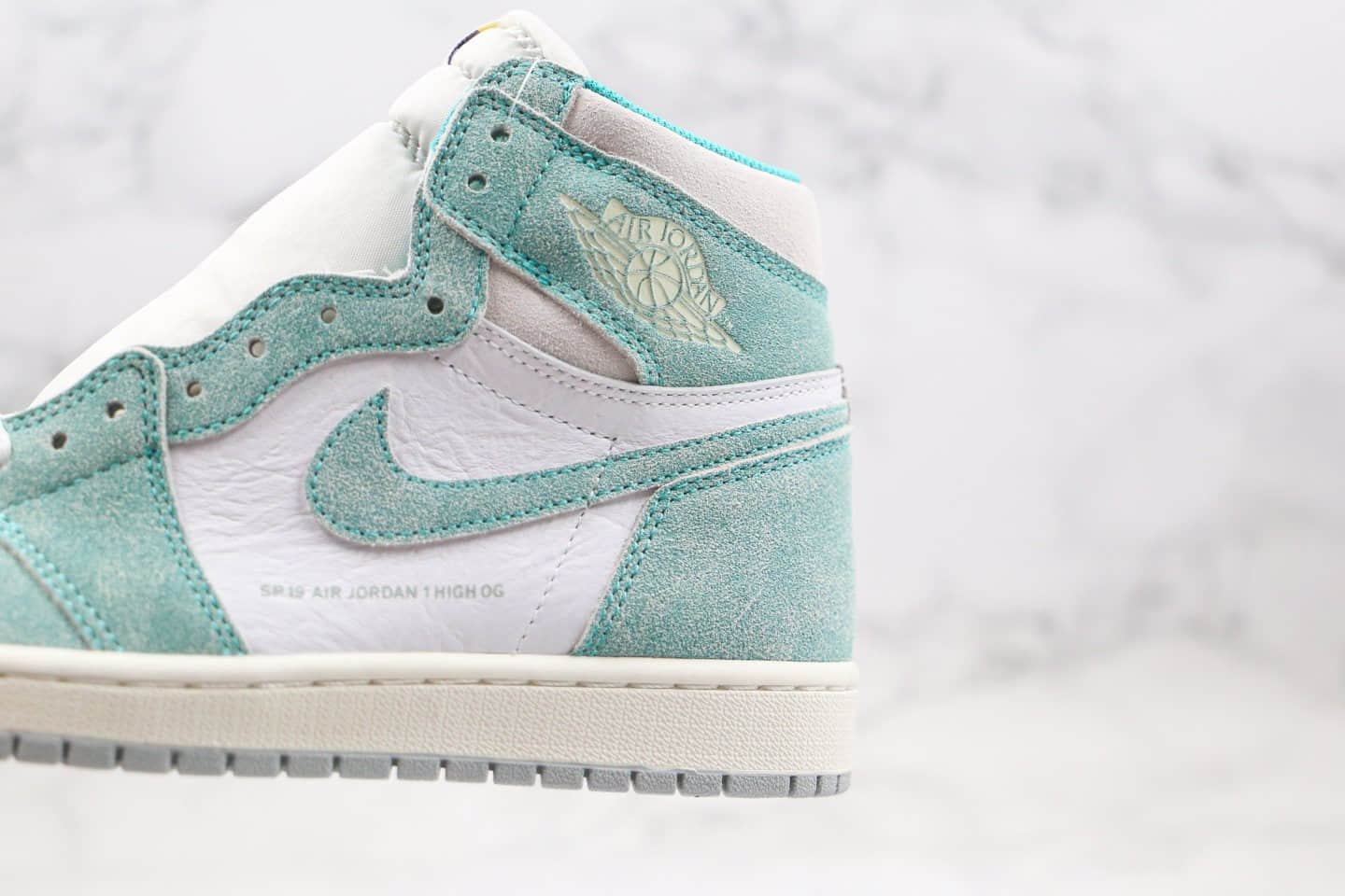 乔丹Air Jordan 1 Turbo Green纯原版本高帮AJ1蒂芙尼薄荷绿原盒原标正确后跟定型 货号：575441-311