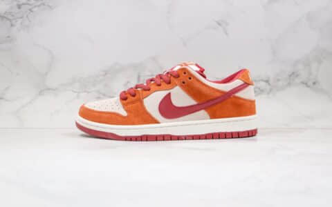 耐克Nike SB Dunk Low Orange label纯原版本低帮SB板鞋扣篮系列白红橘色内置Zoom气垫原楦头纸板打造 货号：BQ6817-202