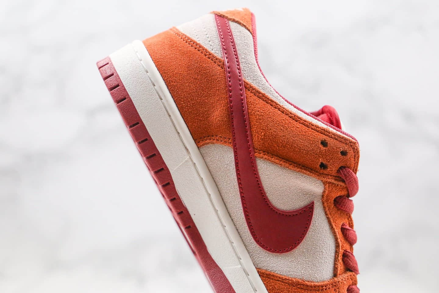 耐克Nike SB Dunk Low Orange label纯原版本低帮SB板鞋扣篮系列白红橘色内置Zoom气垫原楦头纸板打造 货号：BQ6817-202