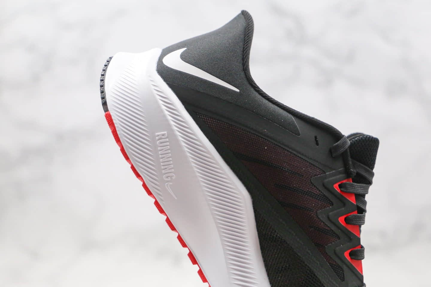 耐克Nike Quest 3纯原版本极速三代黑红色慢跑鞋原楦头纸板打造 货号：CD0230-004