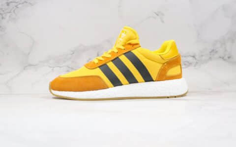 阿迪达斯Adidas Boost Three Stripes L-5923纯原版本三叶草爆米花跑鞋黑黄色原鞋开模一比一打造 货号：BD7612