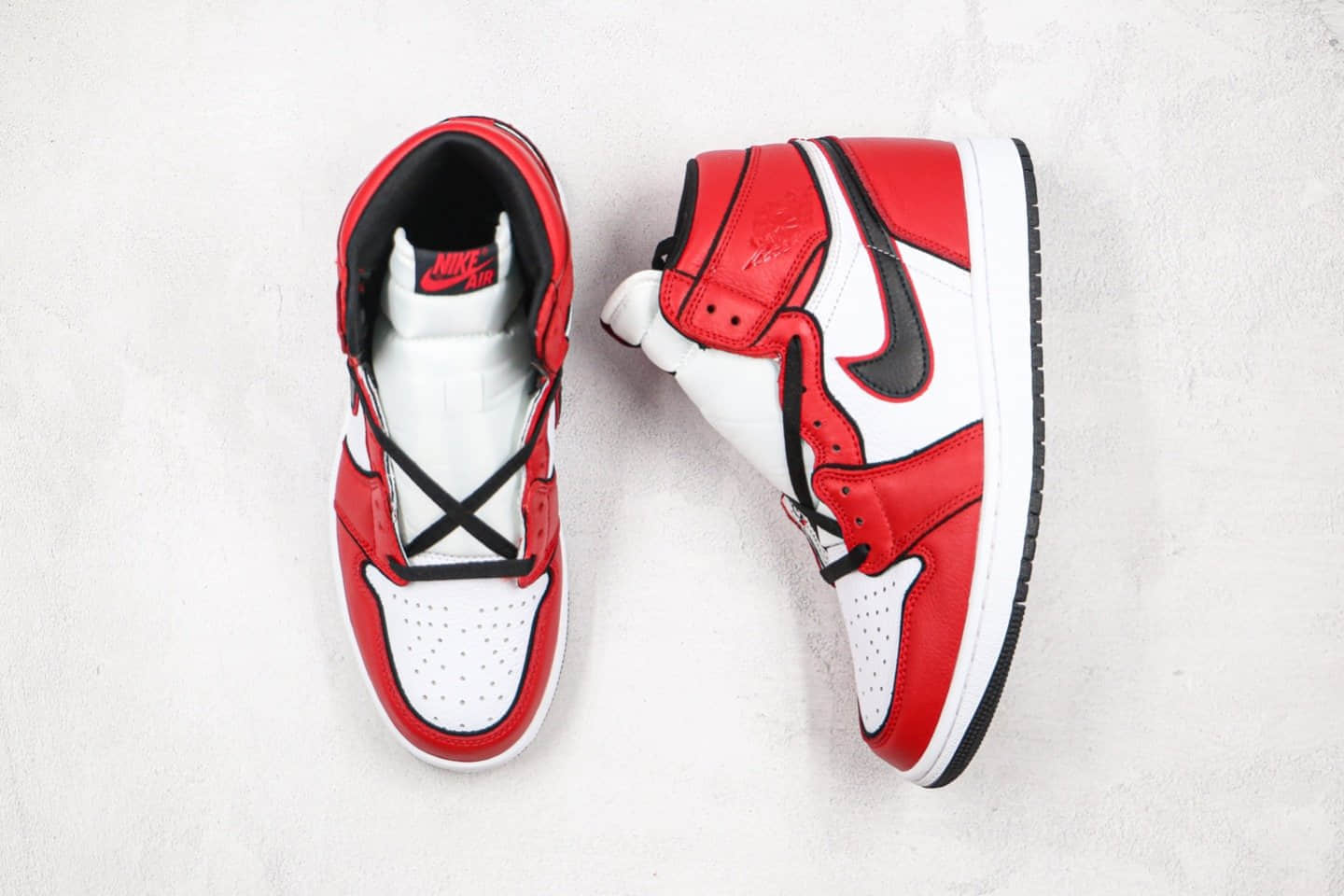 乔丹Air Jordan 1 Bloodline 2.0公司级版本高帮AJ1芝加哥2.0白黑红色正确后跟定型 货号：555088-129