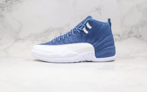 乔丹Air Jordan 12 Indigo纯原版本靛青蓝白色AJ12篮球鞋支持实战 货号：130690-404