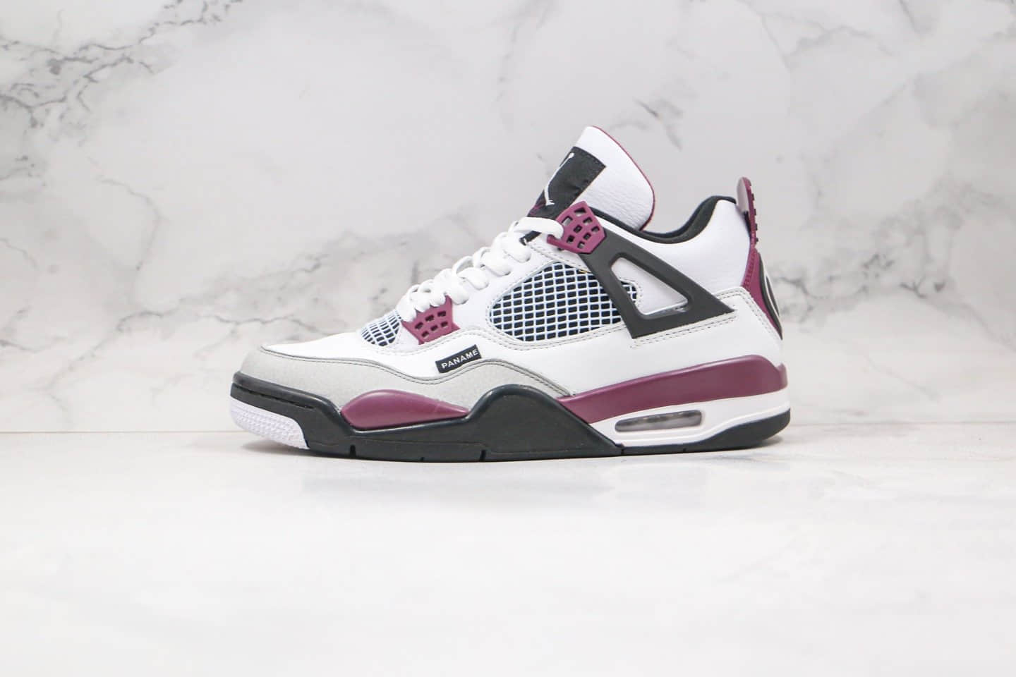 乔丹Air Jordan 4 x PSG巴黎圣日尔曼联名款纯原版本AJ4大巴黎白紫红色原盒原标 货号：CZ5624-100