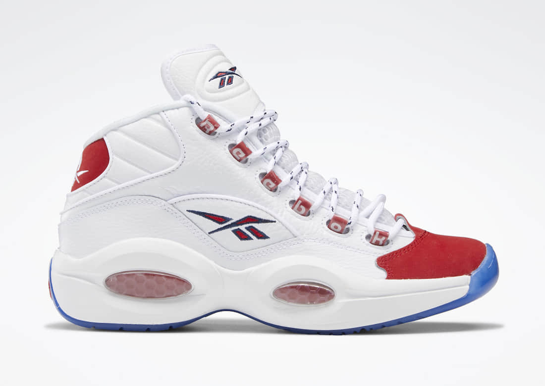 元年“红脚趾”配色复刻回归！这双Reebok Question Mid别错过！ 货号：FY1018