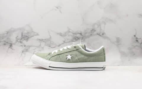 匡威Converse onestar Pro OX JA公司级版本低帮木村一星鞋面撕裂款绿色斑马原楦头纸板打造 货号：165337C