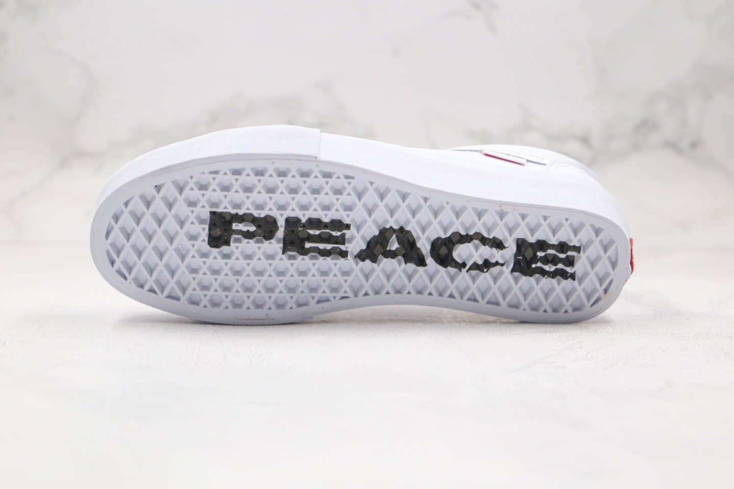 万斯Vans Style 36 Pro PEACE公司级版本低帮皮面半月包头字母印花鞋带白色板鞋原厂硫化大底 货号：VN0A4U3F03S
