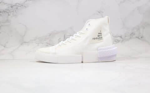 匡威Converse x thesoloist宫下贵裕联名款公司级版本机能解构高帮白色字母帆布鞋原盒原标 货号：168214C