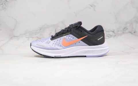 耐克Nike Zoom Structure 23纯原版本登月23代气垫慢跑鞋黑紫橙色原楦头纸板打造 货号：CZ6721-500