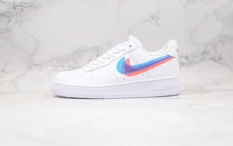 耐克Nike Air Force 1 LV8 KSA Low纯原版本低帮空军一号双钩重影白蓝粉色板鞋原档案数据开发 货号：BV2551-100