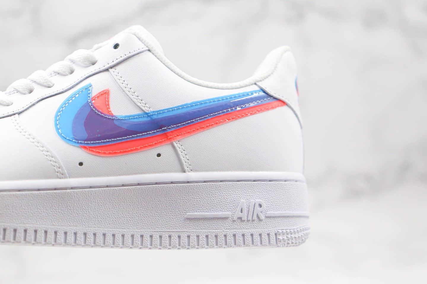 耐克Nike Air Force 1 LV8 KSA Low纯原版本低帮空军一号双钩重影白蓝粉色板鞋原档案数据开发 货号：BV2551-100