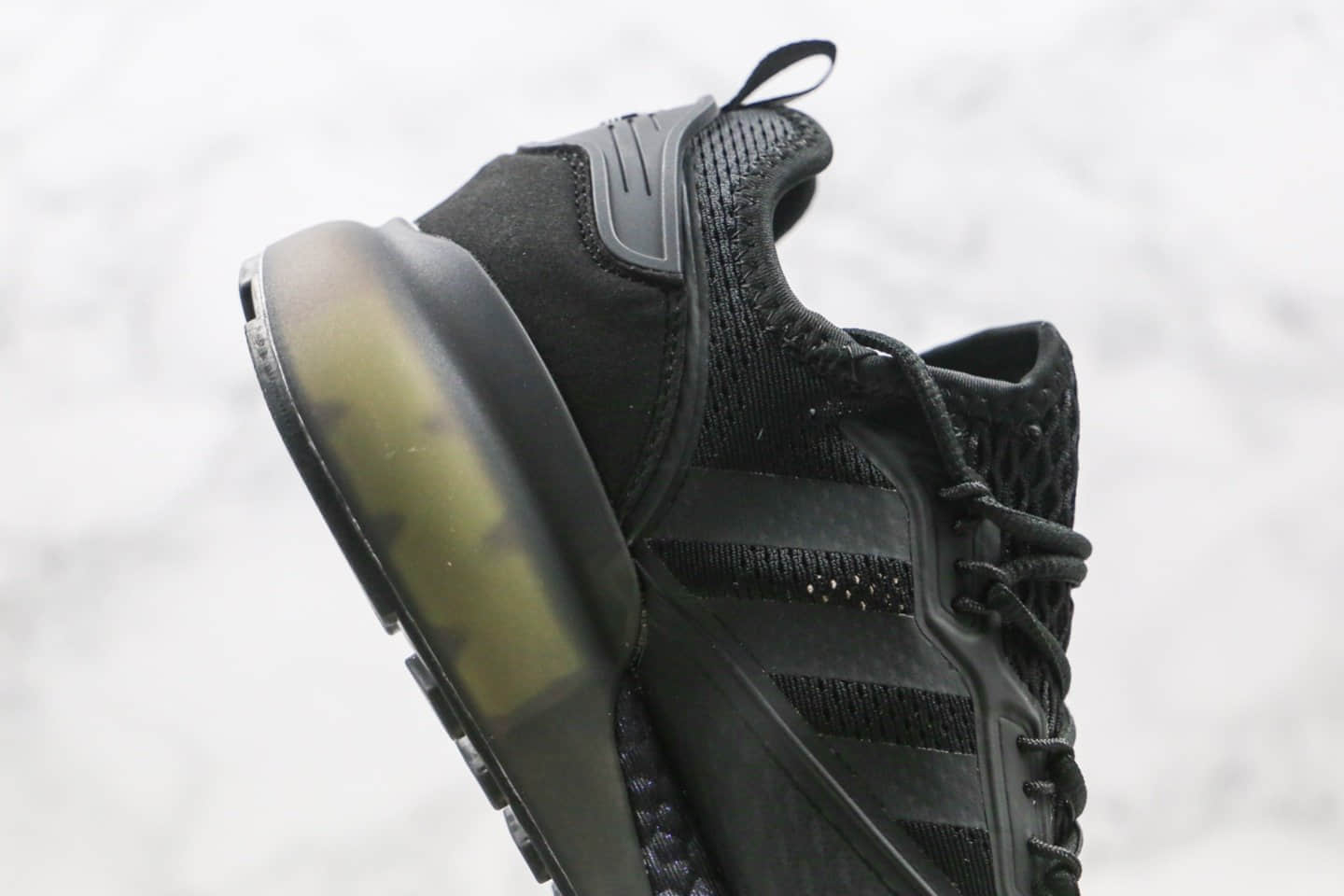 阿迪达斯Adidas Originals ZX 2K Boost纯原版本易烊千玺同款爆米花缓震跑鞋黑荧光绿色原鞋开模一比一打造 货号：FV7479