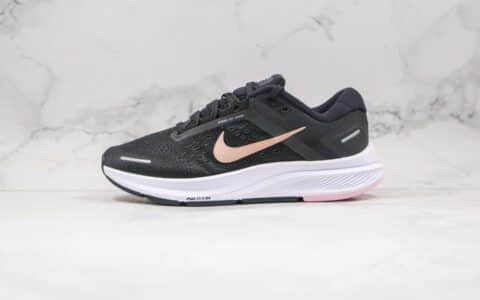 耐克Nike Zoom Structure 23纯原版本登月23代黑金色慢跑鞋内置ZOOM气垫原盒原标 货号：CZ6721-005