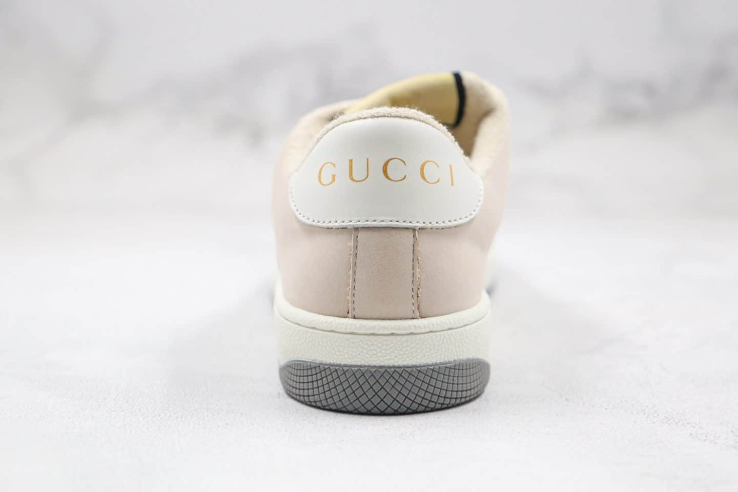 古驰Gucci Distressed Screener Sneaker纯原版本余文乐同款复古做旧老爹鞋原档案数据开发正确鞋面材质细节