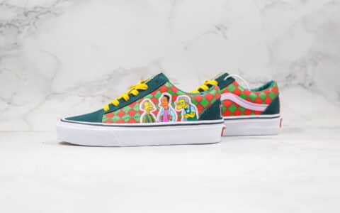 万斯Vans Old Skool x 辛普森联名款公司级版本低帮红绿黄色棋盘格子硫化板鞋原楦头纸板打造