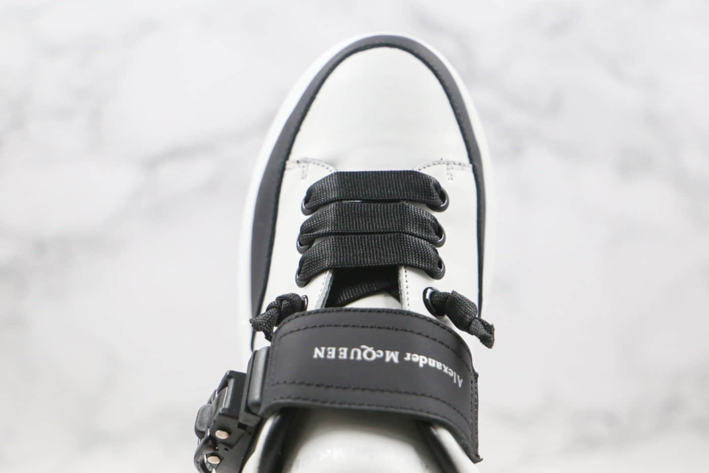 亚历山大Alexander McQueen sole sneakers纯原版本麦昆厚底魔术扣机能风小白鞋原盒配件齐全
