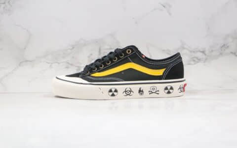 万斯Vans Style 36 Decon SF公司级版本低帮生化涂鸦黑金色半月包头骷髅硫化板鞋原盒原标